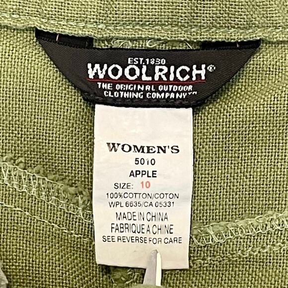 Vintage Woolrich Women’s 10 Cotton Twill Apple Green A-Line Mini Skirt Y2K - Picture 5 of 8